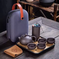 Ensemble de tasses à thé en céramique de voyage portable personnalisé ensemble de théière de Kung Fu chinois