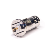 Conector BNC Hembra Recto de 75 Ohmios para Montaje en Panel, PCB con Orificio Pasante para Sistema de Cámara CCTV DVR