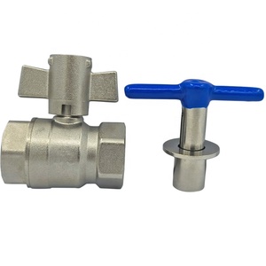Vanne à bille de compteur verrouillable en laiton 3/4 pouces DN20 KTC Sabre débitmètre d'eau clé de verrouillage actionner 25 <span class=keywords><strong>bar</strong></span> Type vanne à bille femelle - Product Image 2