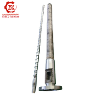 Tornillo bimetálico nitrurado 38CrMOALA 65/30 y barril para máquina extrusora de plástico