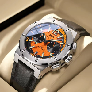 Reloj Mecánico de Buceo de Lujo para Hombre con Logotipo Personalizado, Caja de Acero Inoxidable, Correa de Cuero, Esfera de 41 mm de Diámetro, Cristal Hueco Automático - Product Image 1
