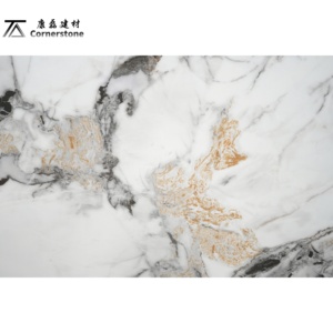 מודרני גדול שיש מלאכותי אבן sintered 1600 אבן הלוח * 3200*12 מ "מ מבריק לבן עבור אוכל ומסדרון הסיטונאי - Product Image 4