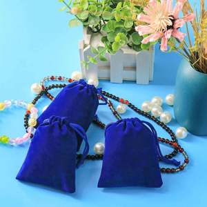 Wholesale Snack Sachet Souvenir Pocket Watch <b>Wrapped</b> <b>Wedding</b> <b>Gift</b> Blue Drawstring Velvet Bag for Jewelry - Product Image 5