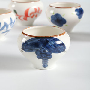 Hand Painted <b>Ceramic</b> <b>Cup</b> With Flower Pattern Oriental Style Single Mug For Tea Or Coffee - Product Image 2