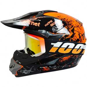 Casque tout-terrain transfrontalier [Obtenez des lunettes 100 % gratuites] Casque intégral pour jeunes, VTT, descente, VTT tout-terrain, kart - Product Image 1