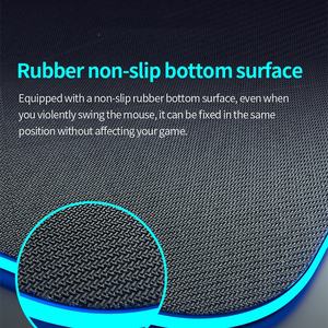 Tapis de souris gaming personnalisé avec image, bords cousus anti-frayage, tapis de bureau étendu, tapis de souris RGB noir avec effets lumineux, surface lisse - Product Image 5