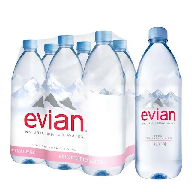 Evian น้ำแร่ธรรมชาติ (1.5L/12pk),ราคาสำหรับน้ำดื่มบรรจุขวด Evian ขายส่ง,น้ำแร่ Evian 330มล. ในขวด Pet