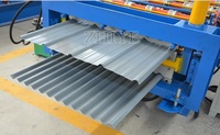 Machine à fabriquer des tôles en acier galvanisé, machine à former à froid des tôles trapézoïdales ondulées à double couche pour panneaux de toiture