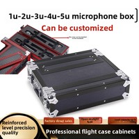 Flight case pour microphone 2U, Rack récepteur sans fil 5U, Boîtier micro 3U, Châssis en alliage d'aluminium 1U, Rack d'effets 6U, à motif de ballon de football