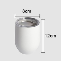 Bouteille isotherme portable en acier inoxydable de 12 oz, double paroi sous vide, forme coquille d'œuf, grande capacité, en U, pour sublimation, design moderne