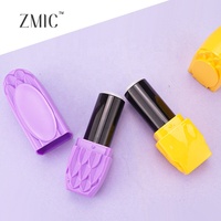 Tube de rouge à lèvres vide de 6 ml et combo brillant à lèvres au design coloré et mignon, tubes de brillant à lèvres en plastique à torsion, conteneur de baume à lèvres pour enfants