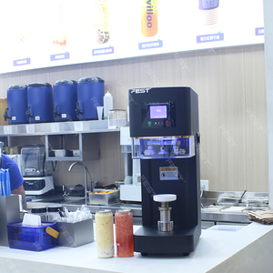 Fest tự động Pop có thể niêm phong máy bia tin có thể niêm phong Soda đồ uống cốc nhựa nắp nhôm niêm phong máy - Product Image 2