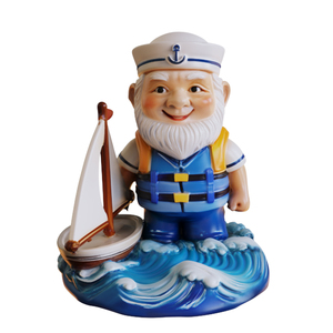 Gnomos Náuticos de Cerámica Pintados a Mano, Figuras Decorativas Costeras, Venta al Por Mayor, Fabricante OEM ODM, Estatuas de Gnomos de Cerámica - Product Image 2