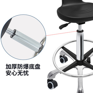 Hewei Industrial Chair PU Metal <b>Adjustable</b> <b>Height</b> Lab Workshop Beauty <b>Stool</b> With Casters - Product Image 3