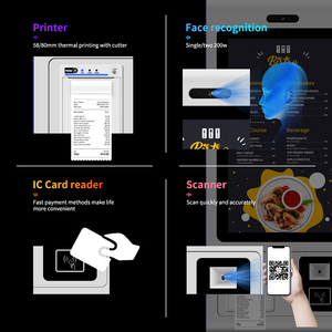 음식 배달 로봇 자체 운전 21.5 인치 안드로이드 시스템 셀프 서비스 금전 등록기 터치 스크린 키오스크 KFC 패스트 푸드 주문 - Product Image 4