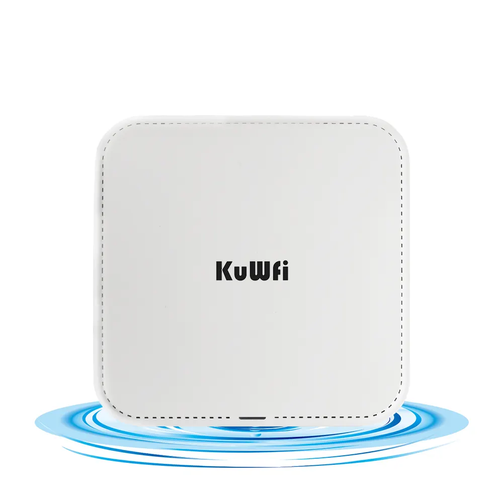 고성능 KuWFi 듀얼 밴드 2.4G 5.8G 3000Mbps 와이파이 천장 2.5G WAN 포트 화이트 천장 AP 실내 와이파이 액세스 포인트