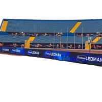 Écran publicitaire extérieur géant IP65 pour stade, P4 P5 P6 P10, écran de clôture de stade, affichage publicitaire couleur SMD