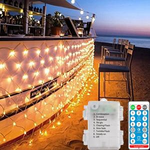 Filet de pêche à piles 1.5x1.5 3x2 6x4M, guirlande pour rideau de fenêtre, lumière féerique 8 modes d'éclairage pour noël, mariage, vacances - Product Image 1