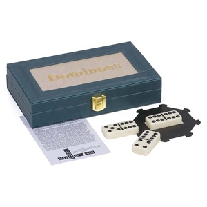 Tùy Chỉnh 28 Miếng 5612 Ngà Đôi 6 Domino Trò Chơi Thiết Lập Da Nâu Domino Trường Hợp - Product Image 3