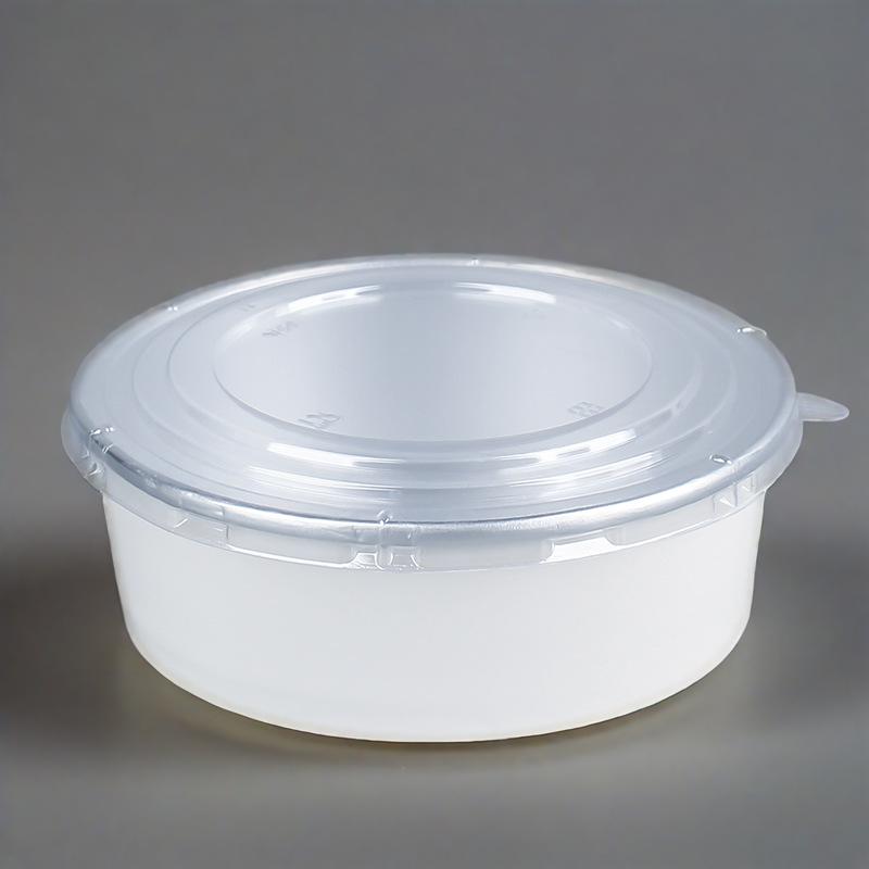 Food Grade Disposable Print Salad Paper Cup Hot Food Paper Container Aluminum Foil Paper Bowl With Lid