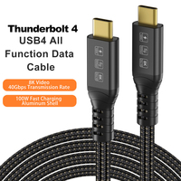 Cable Thunderbolt 4 de 40 Gbps con Doble Conector Tipo C, Carga Rápida, 8K 60Hz para MacBook Pro, Dell XPS, Thunderbolt Dock -eGPU SSD TJ-A347