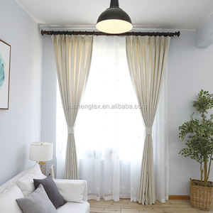 الفاخرة الساخن بيع المنسوجات المنزلية جروميت الكتان نافذة الستائر و draps لون نقي سوق قماش ستائر وعينة مجانية - Product Image 4