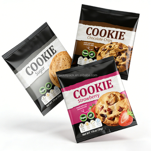 Customized Design Clear Transparent Disposable Food Grade Back Seal Bag Pillow Pouch For Delicious Cookie Snack Packaging Bag - Product Image 5