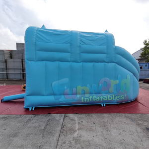 Pastel blue <b>inflatable</b> bounce house slide bouncy castle outdoor combo jumping bouncer castillo hinchable - Product Image 5