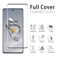Pour One Plus 12 11 10 9 8 7 Pro 9H protecteur d'écran en verre trempé 3D flexion à chaud couverture complète bord noir Film de protection en verre