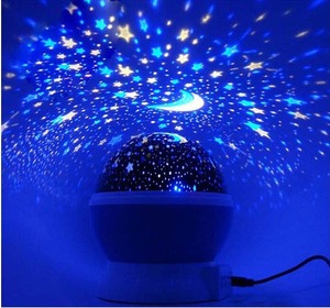 Veilleuse avec mini lecteur de musique intégré pour salon et chambre / Projecteur rotatif d'étoiles Cosmos pour enfants / nuit - Product Image 5