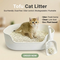 Pabrik Pasir Kucing Tofu Harga Grosir Besar Serat Kacang Polong Alami Pasir Kucing yang Dapat Dibuang di Toilet dengan Berbagai Aroma Teh Hijau Lavender Susu