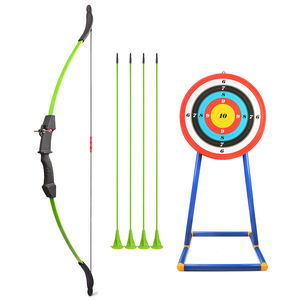 Boogschietset voor kinderen - Recurve boog van hoge kwaliteit + staand doelwit + 4 pijlen met zuignap - Boogschietset voor kinderen - Product Image 4