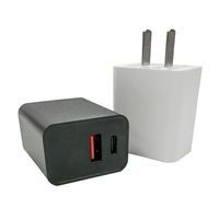 Cargador de Pared con Doble Puerto USB Tipo-C y USB-A, Carga Rápida PD20W, Entrada 220V, Certificación CE/FCC, 5V/3A QC3.0, Seguro e Inteligente para Teléfonos Móviles