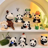 Modelo de Panda Gigante del Tesoro Nacional, Muñeco de Dibujos Animados, Bloques de Construcción de Plástico ABS, Juguete para Mayores de 14 Años