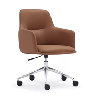 Chaise de bureau en similicuir de qualité supérieure avec réglage en hauteur, design ergonomique semi-enveloppant pour bureau à domicile, salle de conférence