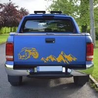 Autocollants de pare-chocs de porte arrière de ramassage pour Ford F150 Ranger Dodge Ram Toyota Hilux GWM Poer Isuzu Dmax décalcomanie de hayon de voiture universelle