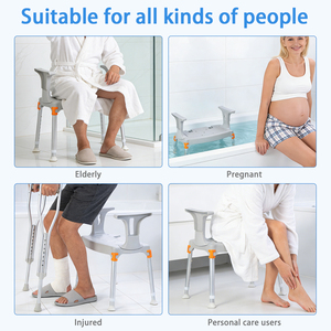 <span class=keywords><strong>Chaise</strong></span> <span class=keywords><strong>de</strong></span> douche rectangulaire avec accoudoirs, siège <span class=keywords><strong>de</strong></span> <span class=keywords><strong>bain</strong></span> réglable en hauteur sur 7 niveaux pour personnes âgées et handicapées, montage sans outils, antidérapant pour <span class=keywords><strong>salle</strong></span> <span class=keywords><strong>de</strong></span> <span class=keywords><strong>bain</strong></span> - Product Image 4