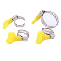 Collier de serrage robuste avec poignée réglable en plastique/métal, accessoires de machinerie en acier inoxydable, outil de jardinage, raccord de tuyau