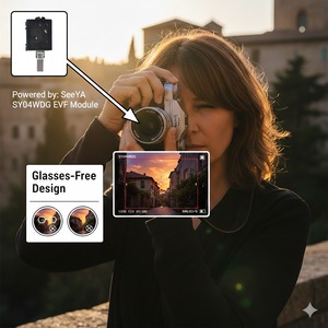SeeYA 휴대용 0.4인치 EVF 모듈 마이크로 OLED 1440x1080 고해상도 3P 광학 렌즈 +4D-5D 디옵터 조정 카메라 - Product Image 1