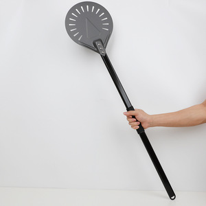 Peel de torneado de <span class=keywords><strong>Pizza</strong></span> de Metal, herramienta profesional de <span class=keywords><strong>Pizza</strong></span> larga y redonda, mango extraíble ajustable de aluminio - Product Image 2