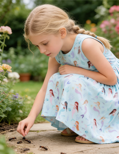 Abito estivo per bambine al ginocchio Happy As a Clam Tank Twirl Dress, abbigliamento estivo per bambini - Product Image 3