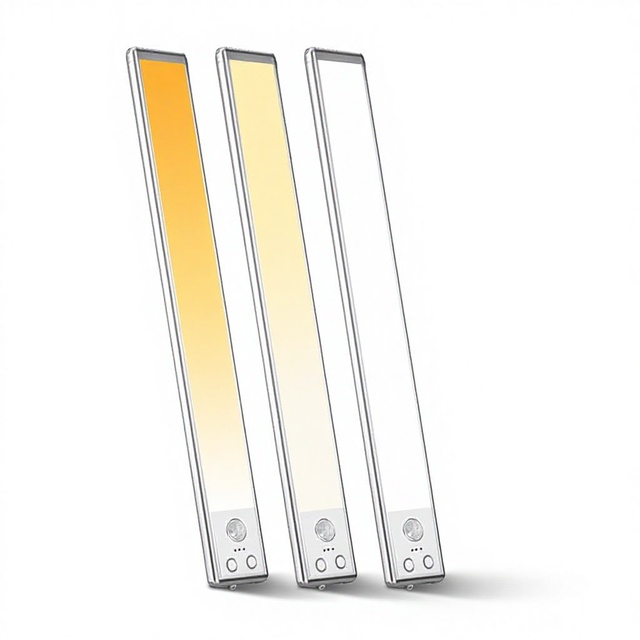 New Cross-Border Ultra-Thin Motion-Sensing Rechargeable Magnetic Cabinet LED Light Strip with Plastic Shade Dimmable Night Light