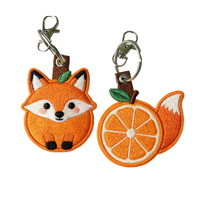 Porte-clés brodé anime fantaisie double face avec logo personnalisé