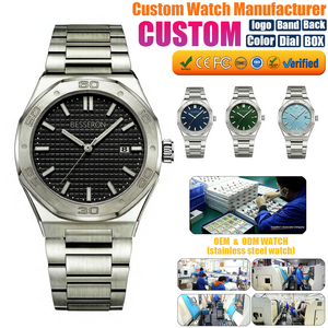 Reloj de Cuarzo para Hombre con Logotipo Personalizado, Nuevas Tendencias, Caja de Acero Inoxidable 316L, Correa H-link, Reloj Deportivo de Lujo para Hombre - Product Image 1
