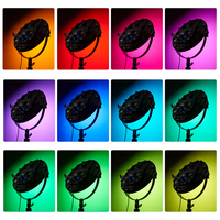 TOLIFO R-S60RGB Panneau LED rond RGB pour studio, contrôle APP DMX, pleine couleur, 80W, alimenté par batterie, éclairage vidéo photographique (12 pouces)