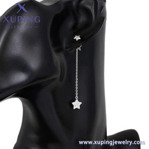 Joyería XUPING, nuevos pendientes creativos de estrella, pendientes de lujo elegantes y versátiles de color dorado Chapado en platino para mujer - Product Image 6