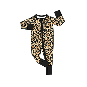 Pyjamas d'été décontractés sans col pour femmes adultes certifiés CPC & CPSIA, tenues de famille, nouveaux designs léopard pour Halloween, précommande - Product Image 3