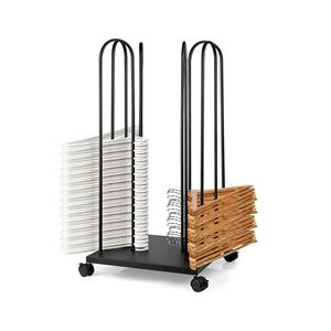 RUIMEI Hanger Organizer Stacker Clothes Hanger Rack with Swivel Caster Wheels for Closet Laundry Room Clothing Store