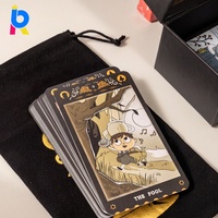 Jeu de cartes à jouer personnalisées avec design coloré, impression feuille d'or, cartes de tarot personnalisées avec guide, vente en gros OEM