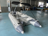 Bateau de pêche gonflable plié de service personnalisé en gros d'usine avec moteur hors-bord